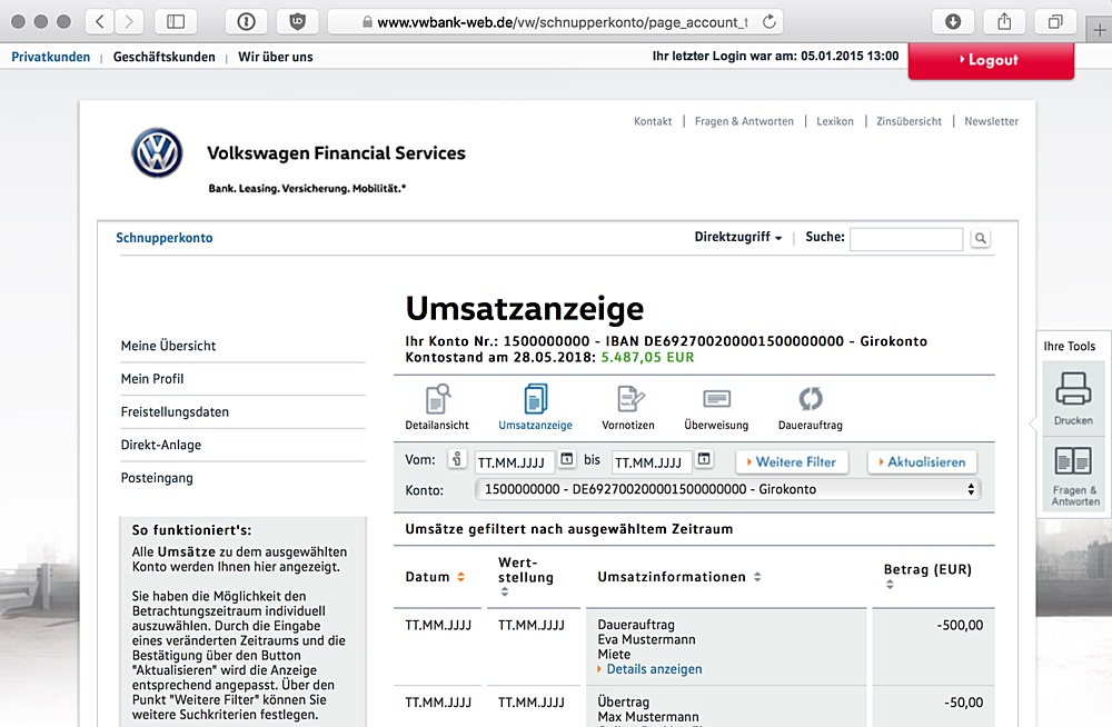 Vw Bank Girokonto Im Test Konditionen Und Gebuhren